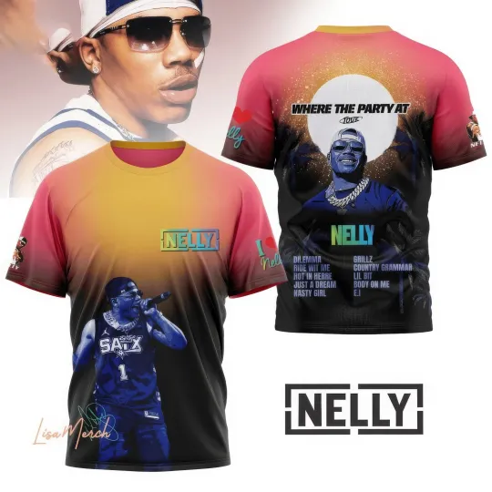 Discover Nelly   Where The Party At Tour 3D T Shirt