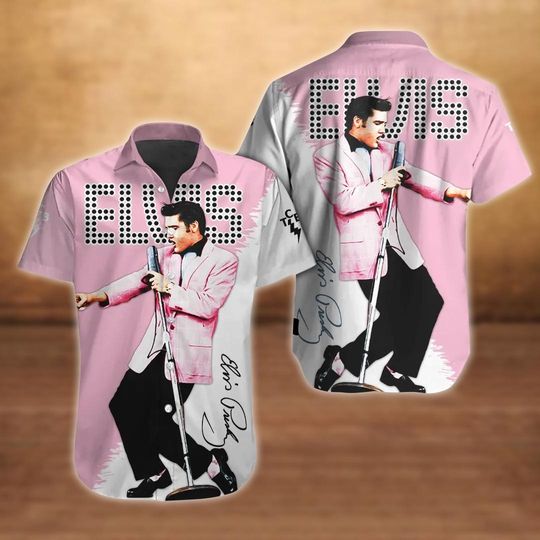 Discover Elvis Button Shirt, Elvis Presley Hawaiian Shirt, King Of Rock And Roll Tee, Music Tour Shirt