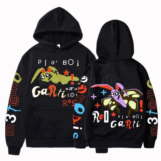Discover Playboi Carti Whole Lotta Red Oversized Graphic Hoodie