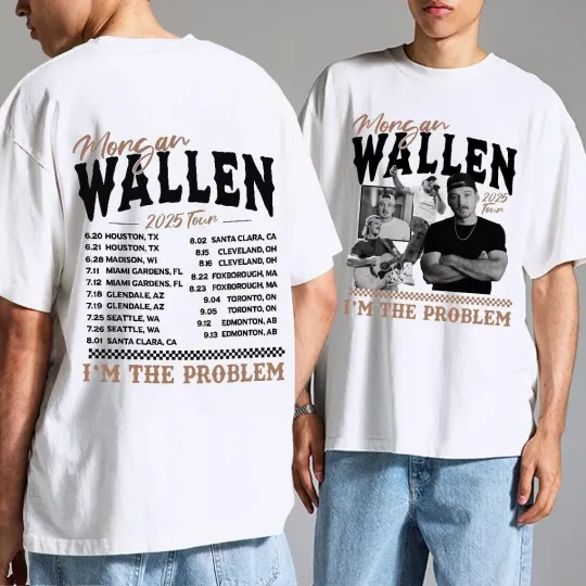 Discover Morgan I'm The Problem Tour 2025 T-Shirt, Wallen Concert 2025