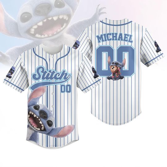 Discover Custom Disneyyy Movie Baseball Jersey, Stitchh 2025 Fan Gift