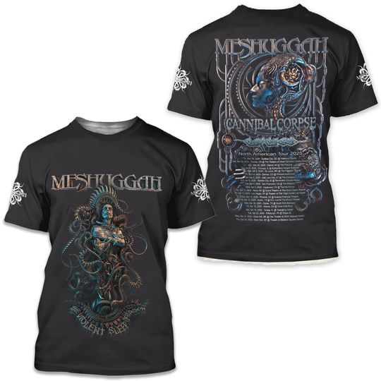 Discover Meshuggah – Cannibal Corpse North American Tour 2025 3D T-Shirt