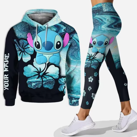 Discover Customize Disneyyy Stitchh 3D Hoodie Women's Hoodie Leggings Suit Stitchh Yoga Pants
