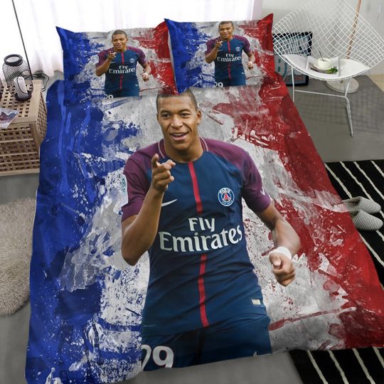 Discover Soccer Star Kylian Mbappe Bedding Set, Kylian Mbappe Idol Football Star Football Club