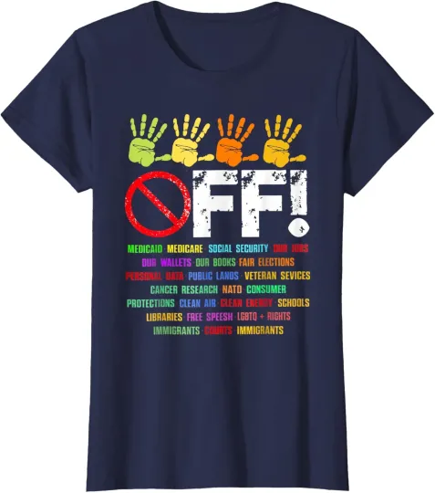 Discover Hand Off My Social Security And Medicare Protest 2025 T-Shirt