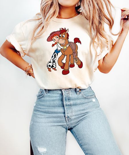 Discover Vintage Disneyyy toy stories Jessie Bullseye Shirt