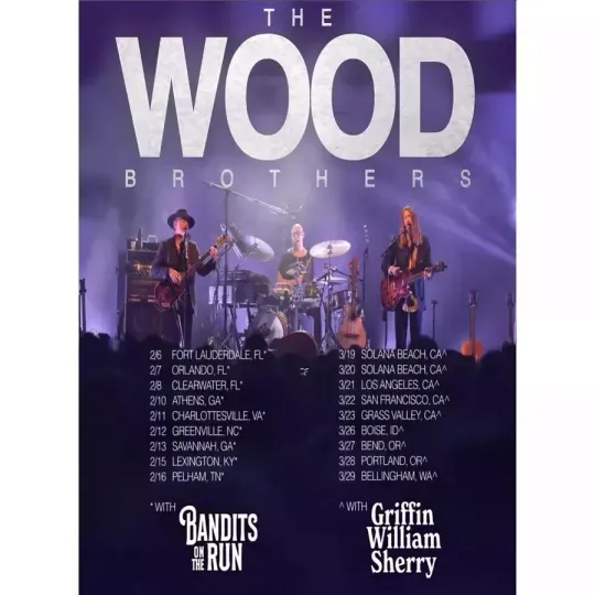 Discover The Wood Brothersin February Tour 2025 Poster