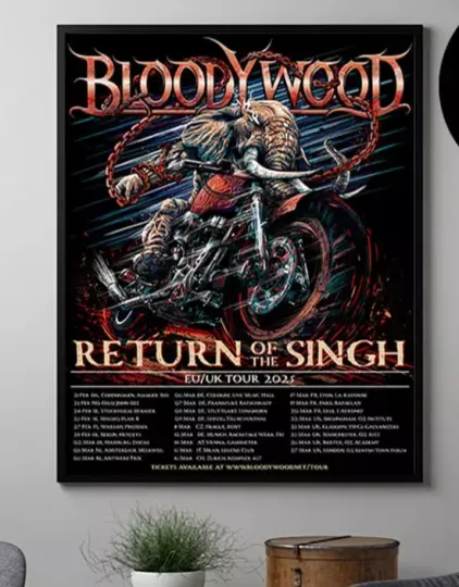 Discover Poster Bloodywood Return Of The Singh EU UK Tour 2025 Poster, gift for fans