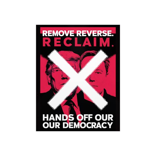 Discover Hands Off Our Democracy, Remove, Reverse, Reclaim Yard Sign, Anti Trump, Anti Musk