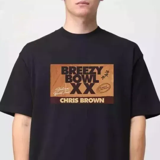 Discover Chris Brown Stadium World Tour 2025 Breezy Bowl 20 Years Anniversary Tour Shirt
