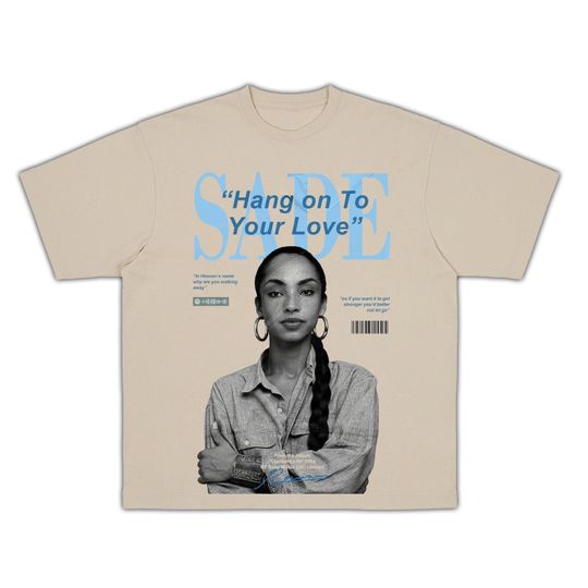 Discover Sade Album t-shirt, Sade retro Lyric style top tee