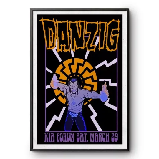 Discover Danzig Kia Forum, Inglewood, CA Mar 29 2025 Tour Poster