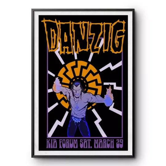 Discover Danzig Kia Forum, Inglewood, CA Mar 29 2025 Tour Poster