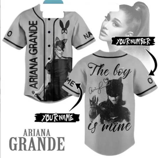 Discover Ariana The Boy Is Mine Catwoman Fan Personalized Baseball Jersey