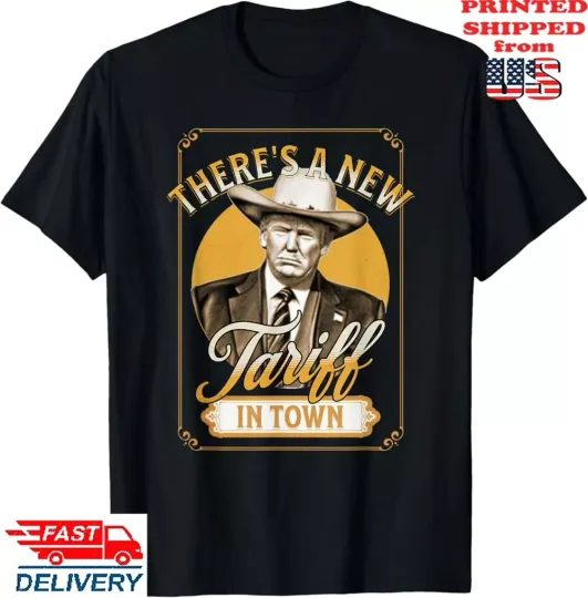 Discover President Trump Tariff Satire Sheriff Humor T-Shirt, Unisex Tee