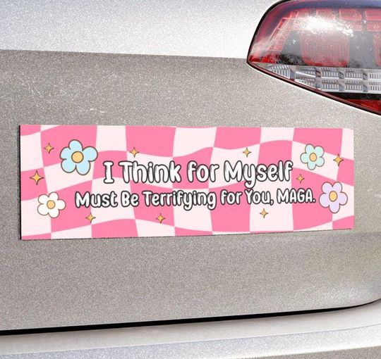 Discover Pink Y2K Inspired Anti-MAGA Car Magnet