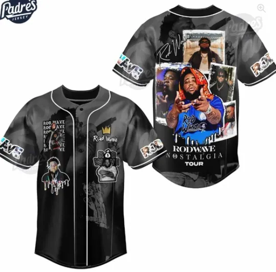 Discover Rod Wave Nostalgia Tour Baseball Jersey