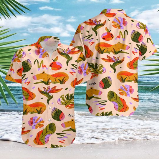 Discover Capybara Hawaiian Shirt, Cute Capybara Hawaiians, Gift for vacation