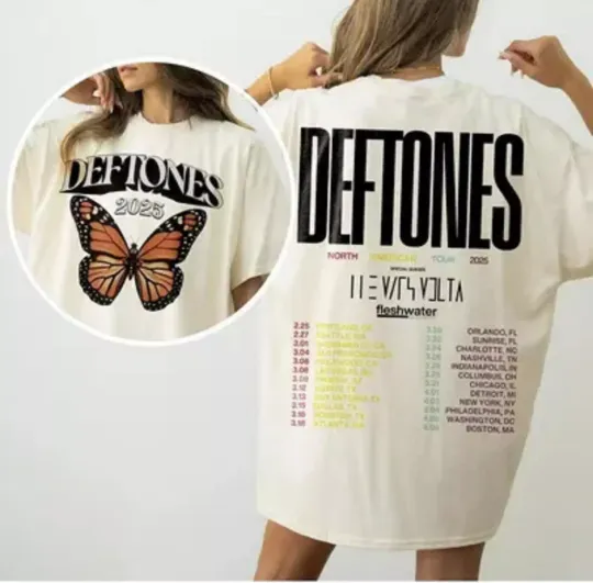 Discover Deftone 2025 North American Tour Concert T-Shirt