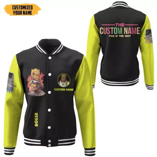 Discover Starr Warss 3D S.W Bossk Custom Name Baseball Jacket