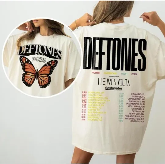 Discover Deftone 2025 North American Tour T-Shirt, Gift For Fans