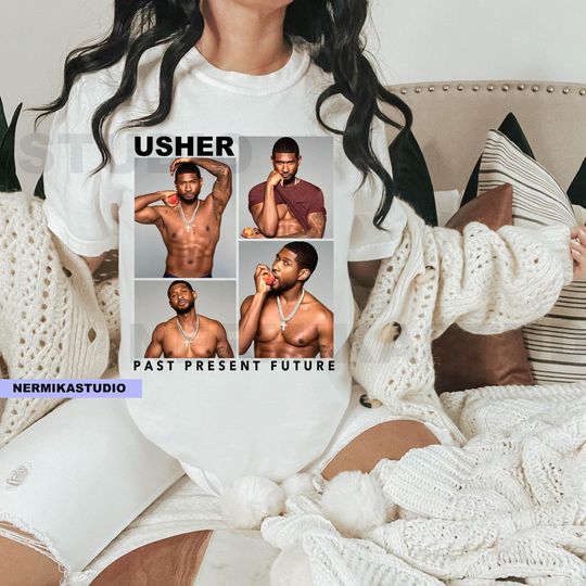 Discover Usher Concert Shirt, Usher Raymond Graphic Shirt, Past Present Future Tee