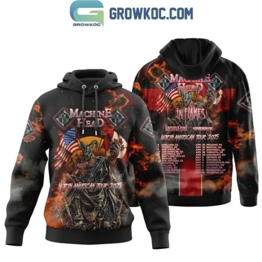 Discover Machine Head North America Tour 2025 In Flames 3D Hoodie