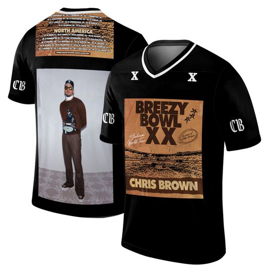 Discover Chris Brown Breezy Bowl Tour Jersey, Chris brown merch, Breezy bowl merch