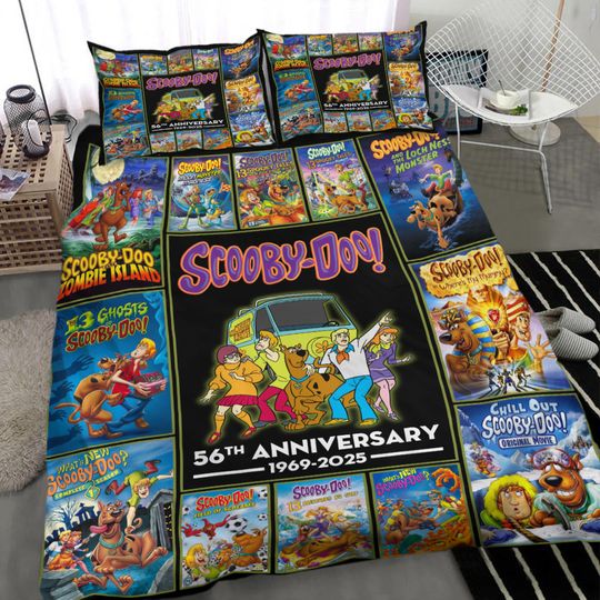 Discover Scooby Doo 56th Anniversary 1969 2025 Scooby Doo Quotes Quilt Bed Set