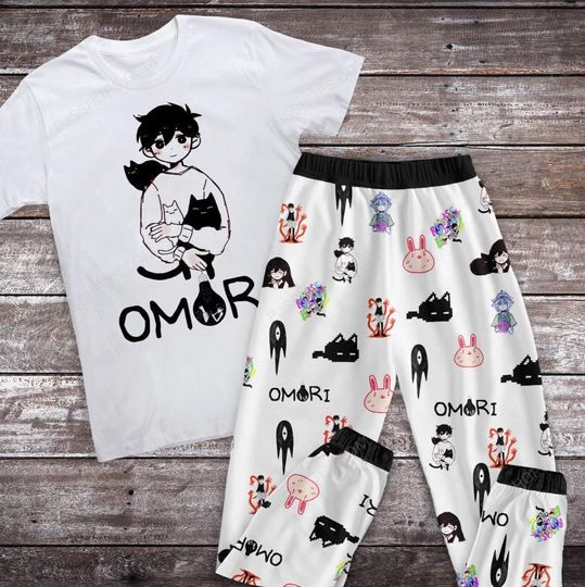 Discover Omori And Cat Pajamas Set, Personalized Family Pajamas