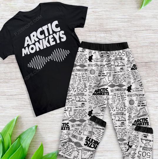 Discover Arctic Monkeys Pajamas Set, Cozy Graphic Sleepwear
