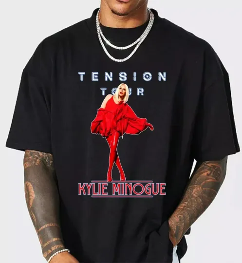 Discover KYLIE Minogue tension tour T-shirt, Iconic Australian Pop Star, Kylie Fans tee