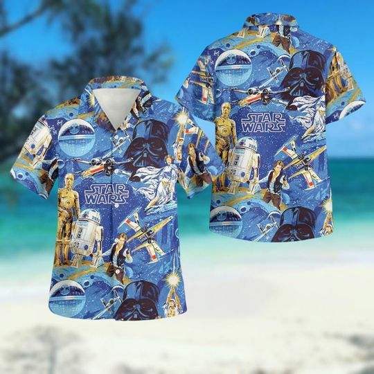 Discover Starr Warss Hawaii Shirt, Anakin Skywalker Hawaiian Shirt, Summer Button Shirt, Disneyyy