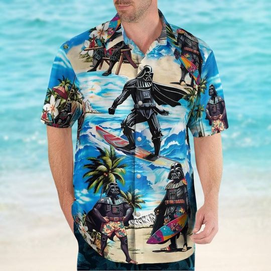 Discover Darthh Vaderr Button Shirt, Starr Warss Movie Shirt, Galaxys Edge Hawaiian Shirt