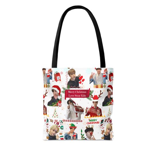 Discover Kpop Tote Bag, Stray Kids Christmas tote bag, kpop shopping bag