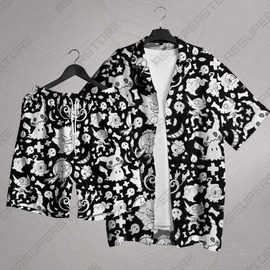 Discover Shadow King Hawaiian Shirt Mimi Summer Hawaii Set Tropical Summer Short Ghost Shirt Gifts