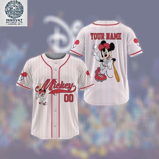 Discover Mickeyy mouse Baseball Jersey, Custom Disneyyy Baseball Shirt, Game Day Jersey