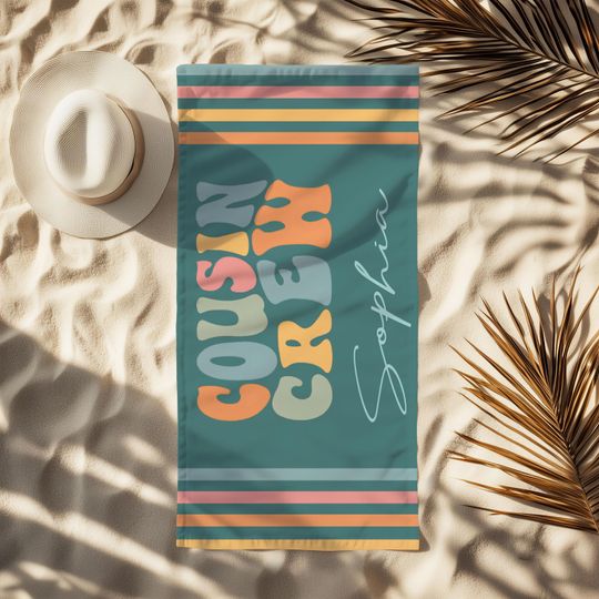 Discover Personalized Rainbow Sun Beach Towel