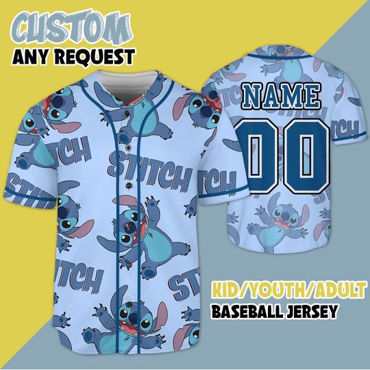 Discover Personalized Disneyyy Stitchh Baseball Jersey, Disneyyy Stitchh Jersey