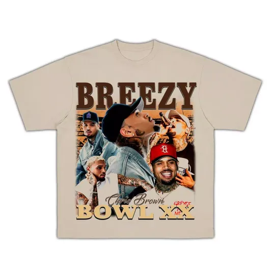 Discover 2025 Chris Brown Tour Breezy Bowl XX 3D T-Shirt