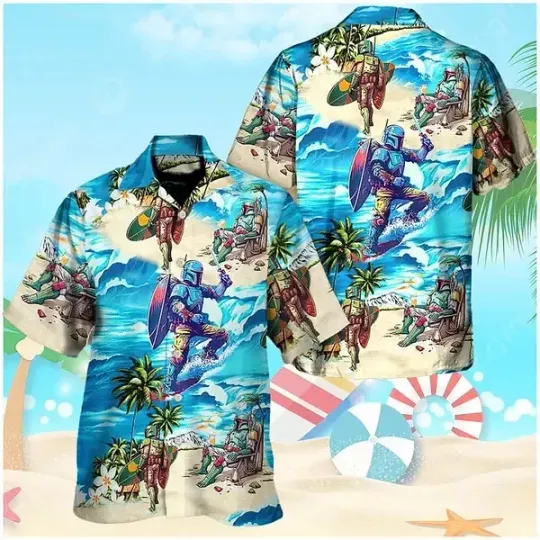 Discover Boba Fett Starr Warss Surfing Summer Beach Hawaiian Shirt