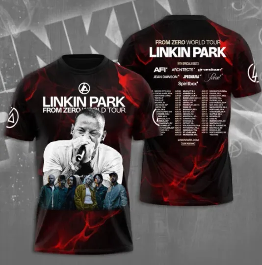 Discover Linkin Park From Zero World Tour 2025 3D All Over Printed Shirt