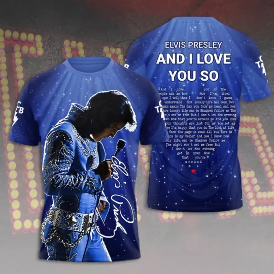 Discover Elvis Presley 3D Unisex T-shirt, gift for fan