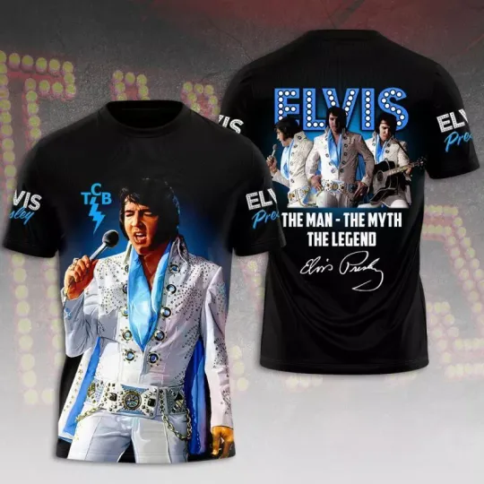 Discover Elvis Presley 3D Unisex T-shirt, gift for fan