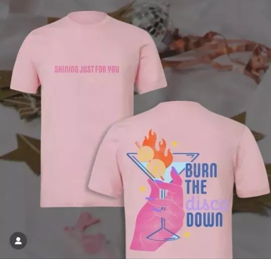 Discover Taylorr Swifts Folklore Mirrorball Burn the Disco Down T-Shirt