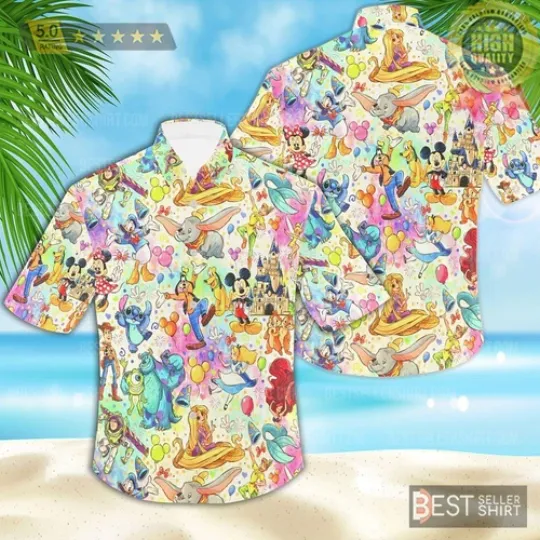 Discover Mickeyy mouse And Friends Disneyyy Characters Stitchh Ohana Disneyyy Hawaiian Shirt