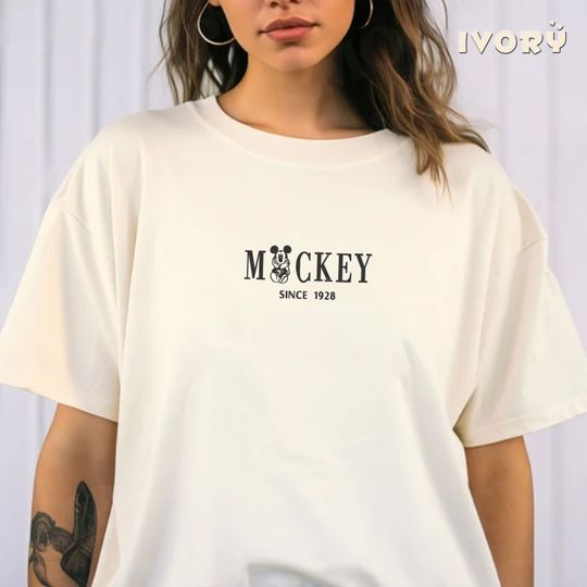 Discover Embroidered Retro Mickeyy mouse Shirt, Vintage Mickeyy Shirt, Disneyyy Vacation Shirt