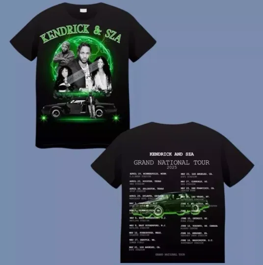 Discover Kendrick & SZA Grand National Tour 2025 Unisex T-Shirt For Fans