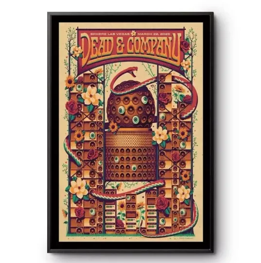 Discover Dead & Company Sphere Las Vegas, NV March 22 2025 Tour Poster