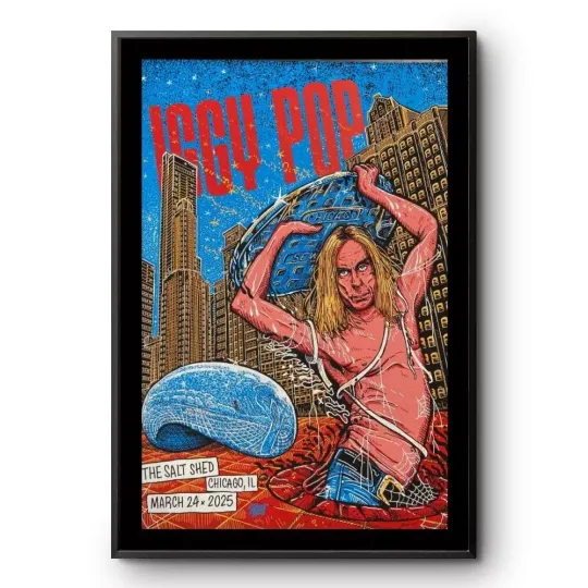 Discover Iggy Pop Mar 24 2025 The Salt Shed Indoors, Chicago, IL Tour Poster